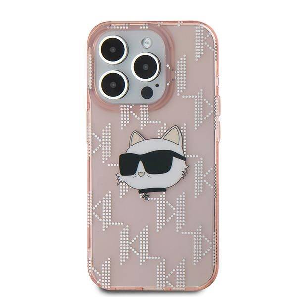 ETUI DO IPHONE 15 PRO KARL LAGERFELD IML CHOUPETTE HEAD & MONOGRAM RÓŻOWE