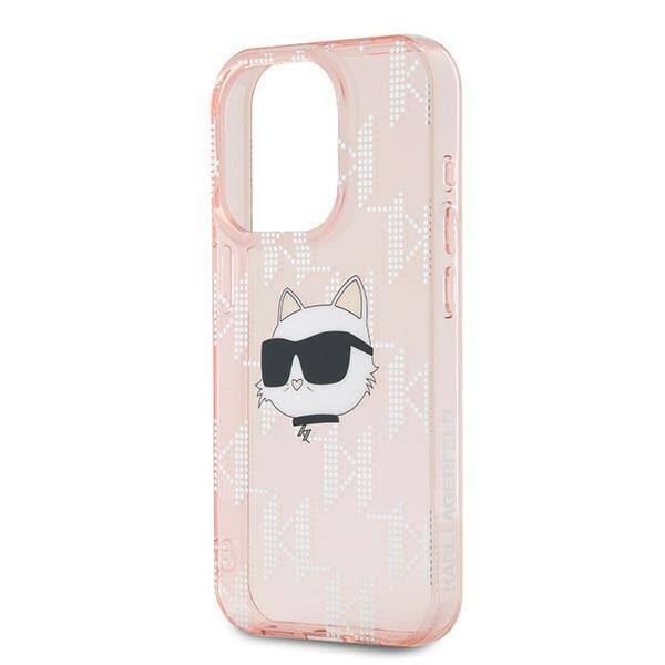 ETUI DO IPHONE 15 PRO KARL LAGERFELD IML CHOUPETTE HEAD & MONOGRAM RÓŻOWE