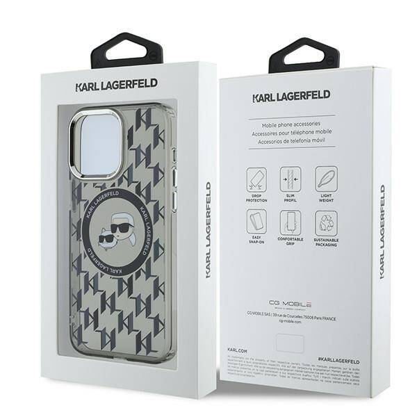 ETUI DO IPHONE 15 PRO KARL LAGERFELD IML MONOGRAM KARL&CHOUPETTE MAGSAFE