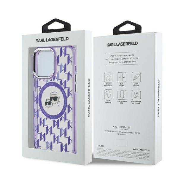 ETUI DO IPHONE 15 PRO KARL LAGERFELD IML MONOGRAM KARL&CHOUPETTE MAGSAFE