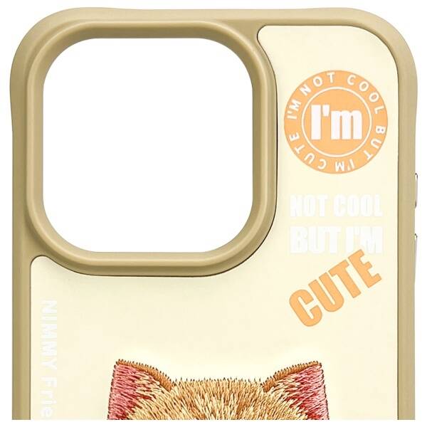 ETUI DO IPHONE 15 PRO MAX 6.7" NIMMY COOL&CUTE 2.0 CAT KHAKI