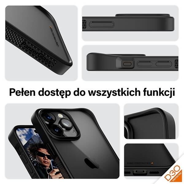 ETUI DO IPHONE 15 PRO MAX 6.7" PANZERGLASS CLEARCASE D3O 2XMILITARY