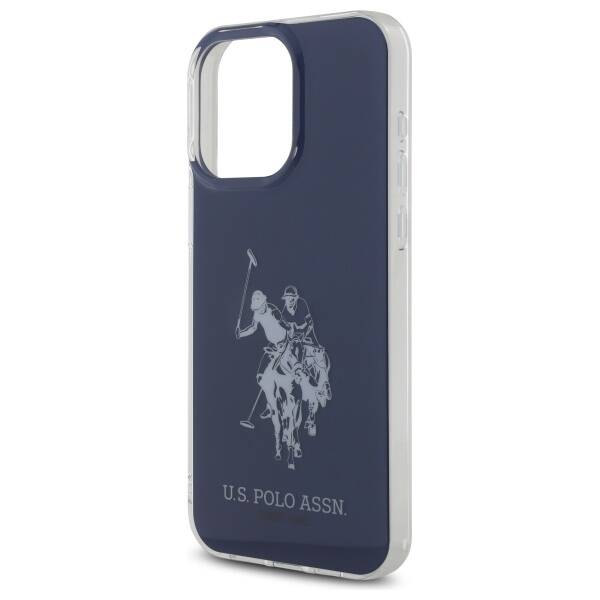 ETUI DO IPHONE 15 PRO MAX 6,7" US POLO SHINY BIG LOGO NIEBIESKIE