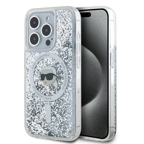 ETUI DO IPHONE 15 PRO MAX KARL LAGERFELD GLITTER KARL HEAD MAGSAFE