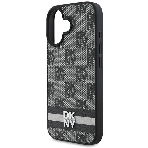 ETUI DO IPHONE 16 6.1" 6.1" DKNY CHECKERED PATTERN & PRINTED STRIPES CZARNE