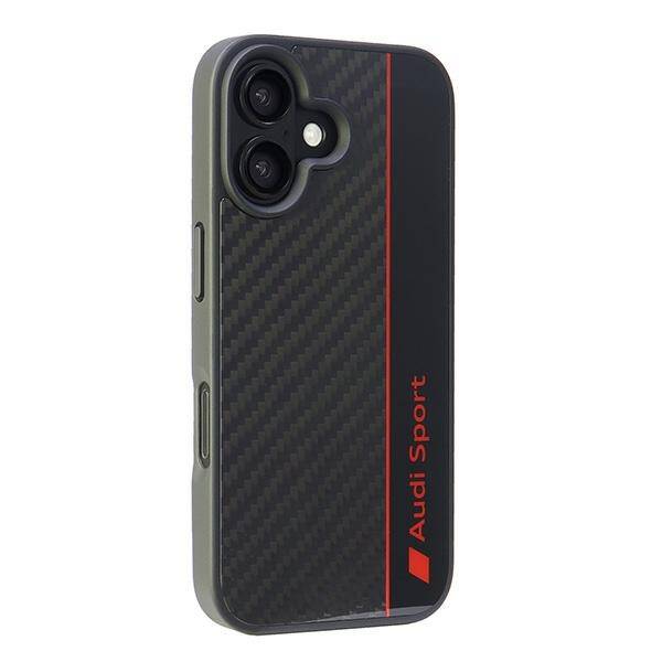 ETUI DO IPHONE 16 6.1" AUDI CARBON FIBER STRIPE CZARNE