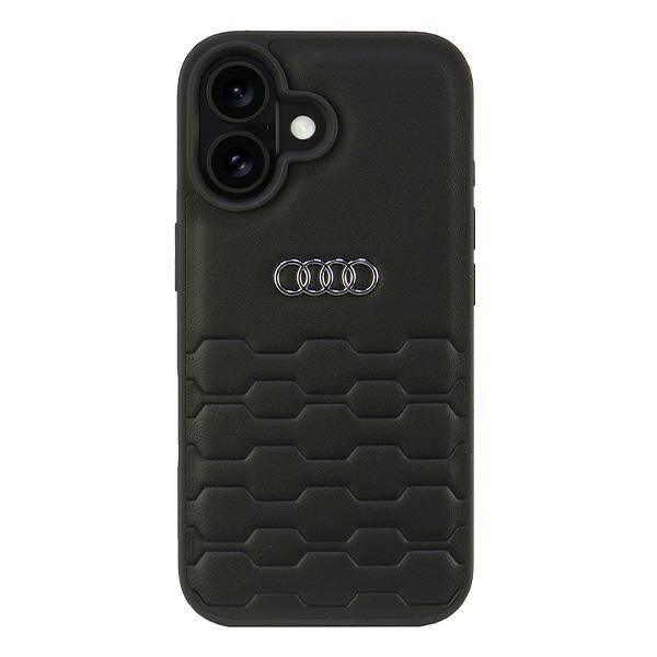 ETUI DO IPHONE 16 6.1" AUDI SYNTHETIC LEATHER CZARNE