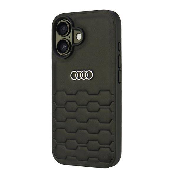 ETUI DO IPHONE 16 6.1" AUDI SYNTHETIC LEATHER CZARNE