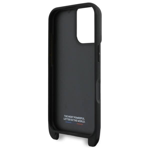 ETUI DO IPHONE 16 6.1" BMW M EDITION CARBON STRIPE & STRAP CZARNE