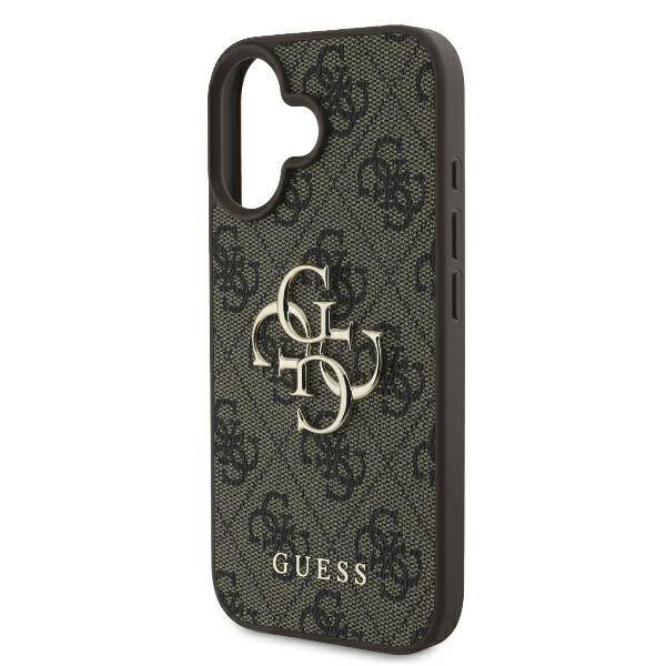 ETUI DO IPHONE 16 6.1" GUESS 4G BIG LOGO BRĄZOWE