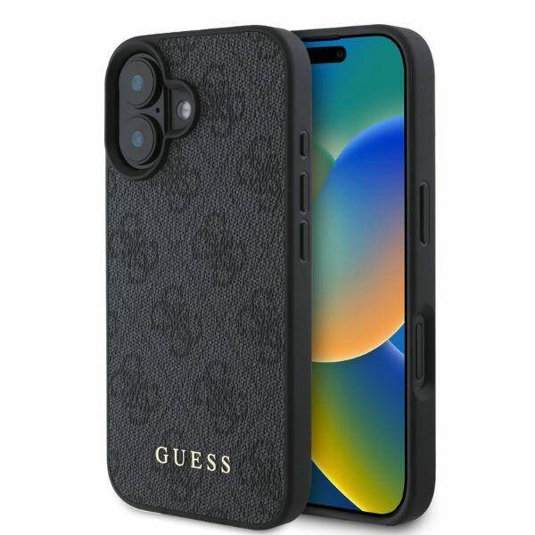 ETUI DO IPHONE 16 6.1" GUESS 4G CLASSIC CZARNE