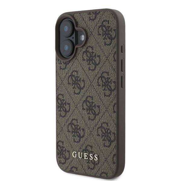 ETUI DO IPHONE 16 6.1" GUESS HARDCASE 4G CLASSIC BRĄZOWE