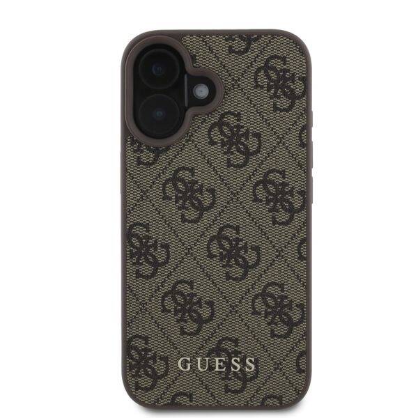 ETUI DO IPHONE 16 6.1" GUESS HARDCASE 4G CLASSIC BRĄZOWE