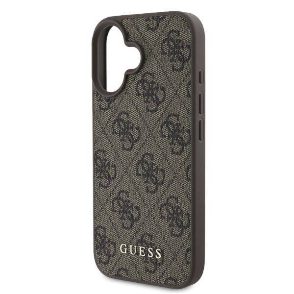 ETUI DO IPHONE 16 6.1" GUESS HARDCASE 4G CLASSIC BRĄZOWE