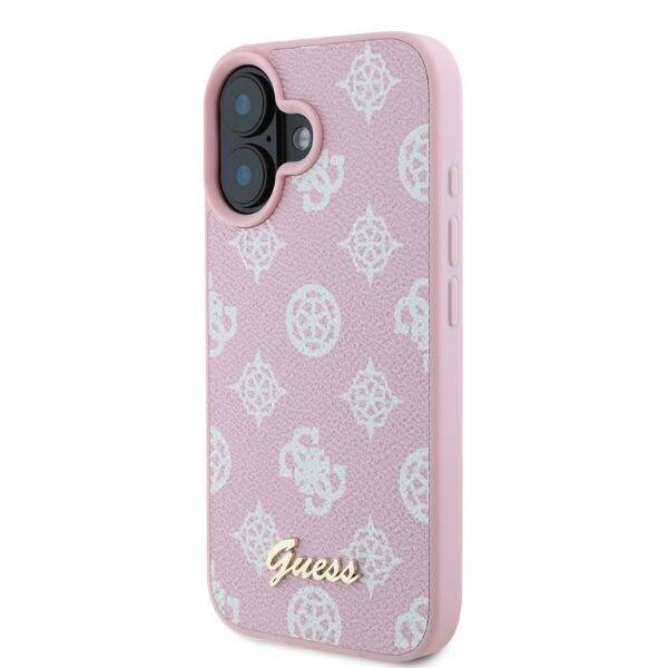 ETUI DO IPHONE 16 6.1" GUESS PEONY SCRIPT MAGSAFE RÓŻOWE