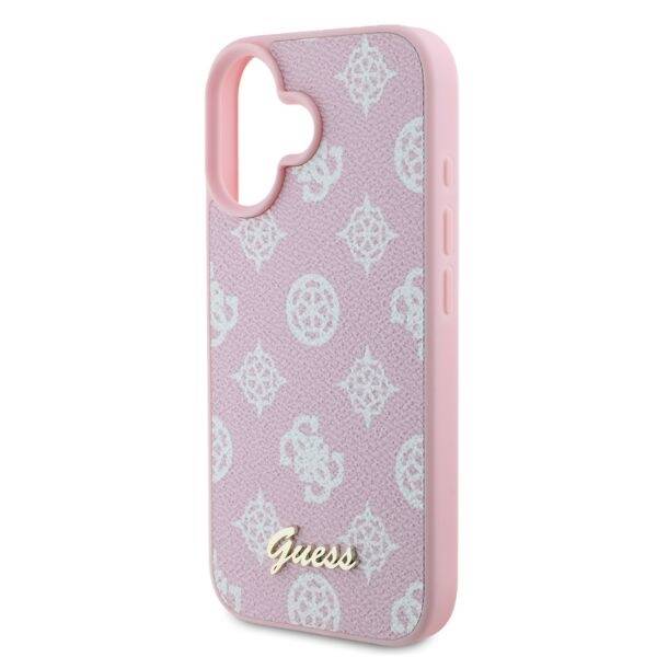 ETUI DO IPHONE 16 6.1" GUESS PEONY SCRIPT MAGSAFE RÓŻOWE