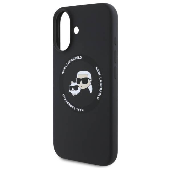 ETUI DO IPHONE 16  6.1" KARL LAGERFELD KARL&CHOUPETTE HEADS MAGSAFE CZARNE