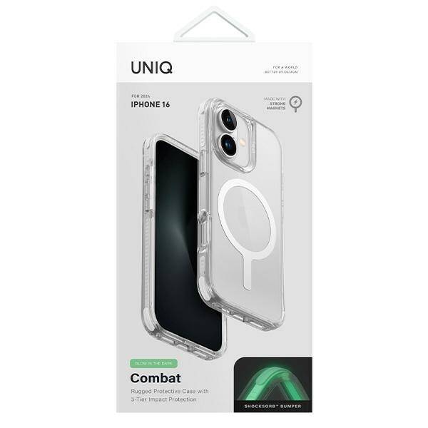 ETUI DO IPHONE 16 6.1" UNIQ COMBAT LUMINOUS MAGCLICK CHARGING 