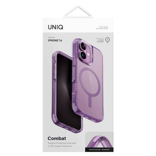 ETUI DO IPHONE 16 6.1" UNIQ COMBAT MAGCLICK CHARGING RÓŻOWE