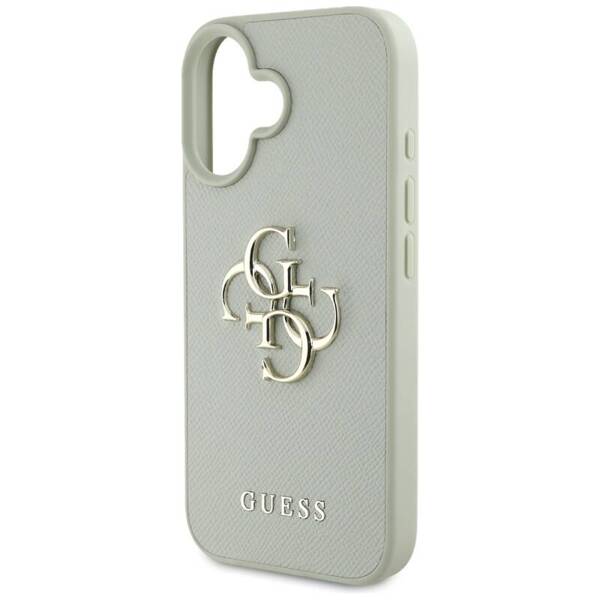 ETUI DO IPHONE 16 GUESS GRAINED BIG 4G LOGO SMALL CLASSIC LOGO ZIELONY