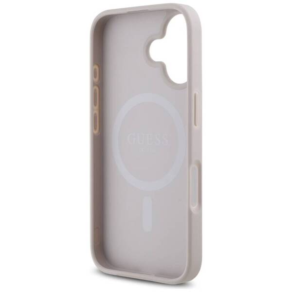 ETUI DO IPHONE 16 GUESS HC PU 4G SMALL AND CLASSIC MAGSAFE RÓŻOWE