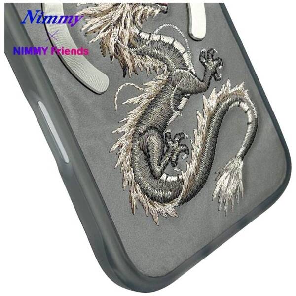 ETUI DO IPHONE 16 NIMMY DRAGON MAGSAFE SZARE