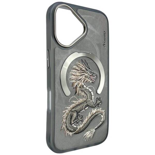 ETUI DO IPHONE 16 NIMMY DRAGON MAGSAFE SZARE