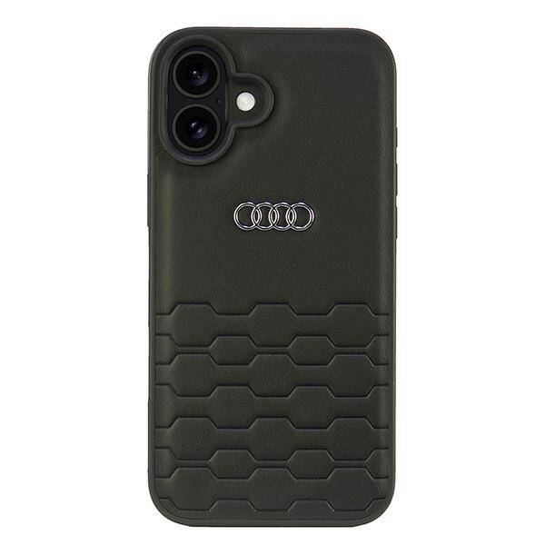 ETUI DO IPHONE 16 PLUS 6.7" AUDI SYNTHETIC LEATHER CZARNE