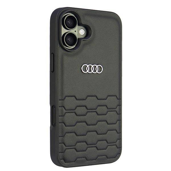 ETUI DO IPHONE 16 PLUS 6.7" AUDI SYNTHETIC LEATHER CZARNE