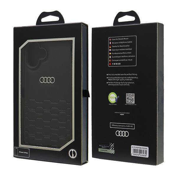 ETUI DO IPHONE 16 PLUS 6.7" AUDI SYNTHETIC LEATHER CZARNE