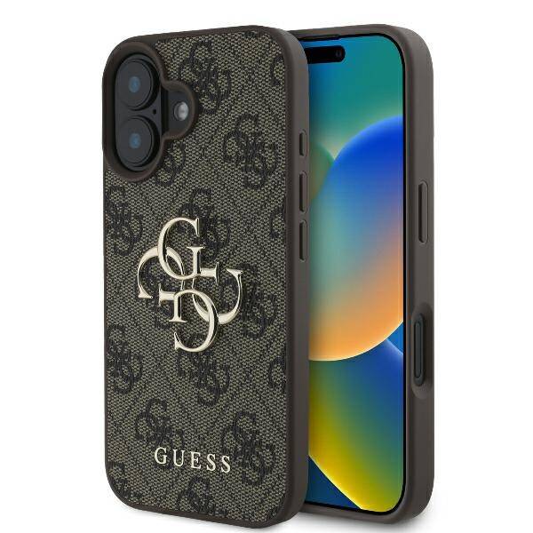 ETUI DO IPHONE 16 PLUS 6.7" GUESS 4G BIG LOGO BRĄZOWE