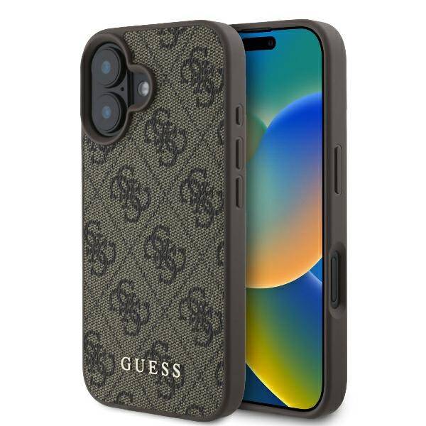 ETUI DO IPHONE 16 PLUS 6.7" GUESS 4G CLASSIC BRĄZOWE