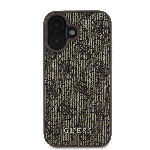 ETUI DO IPHONE 16 PLUS 6.7" GUESS 4G CLASSIC BRĄZOWE