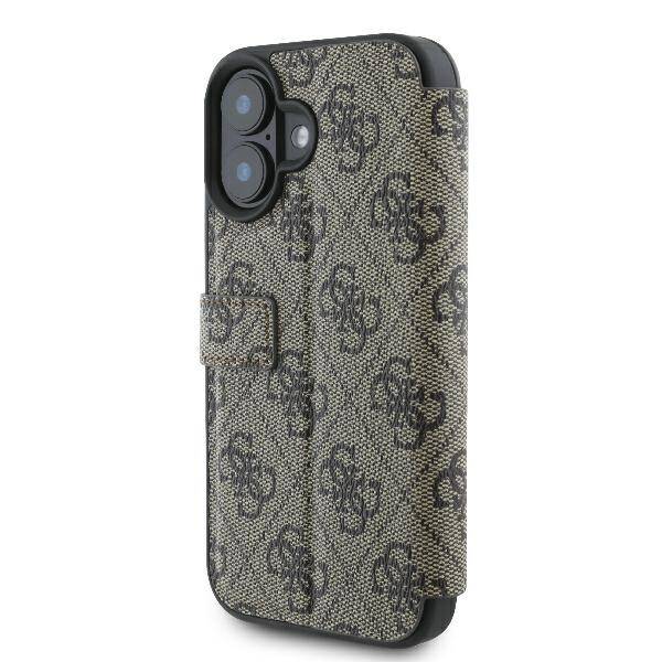 ETUI DO IPHONE 16 PLUS 6.7" GUESS 4G METAL LOGO BRĄZOWE