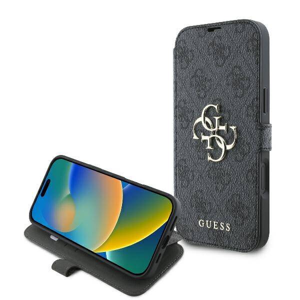 ETUI DO IPHONE 16 PLUS 6.7" GUESS 4G METAL LOGO CZARNE