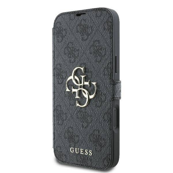 ETUI DO IPHONE 16 PLUS 6.7" GUESS 4G METAL LOGO CZARNE