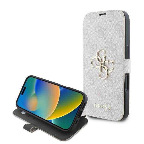 ETUI DO IPHONE 16 PLUS 6.7" GUESS 4G METAL LOGO RÓŻOWE