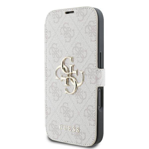 ETUI DO IPHONE 16 PLUS 6.7" GUESS 4G METAL LOGO RÓŻOWE