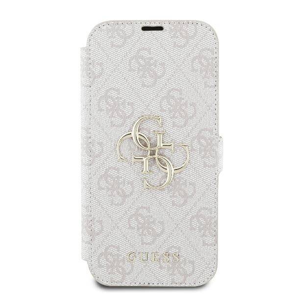 ETUI DO IPHONE 16 PLUS 6.7" GUESS 4G METAL LOGO RÓŻOWE