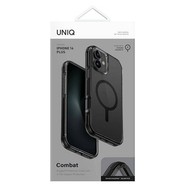 ETUI DO  IPHONE 16 PLUS 6.7" UNIQ COMBAT MAGCLICK CHARGING CZARNE