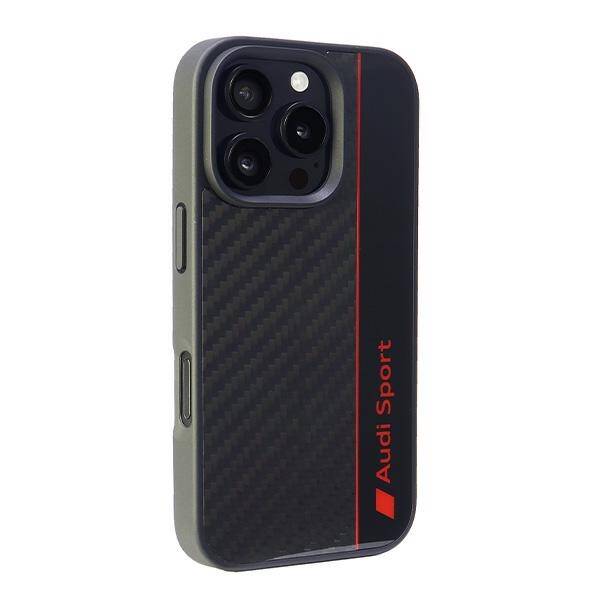 ETUI DO IPHONE 16 PRO 6.3" AUDI CARBON FIBER STRIPE CZARNE