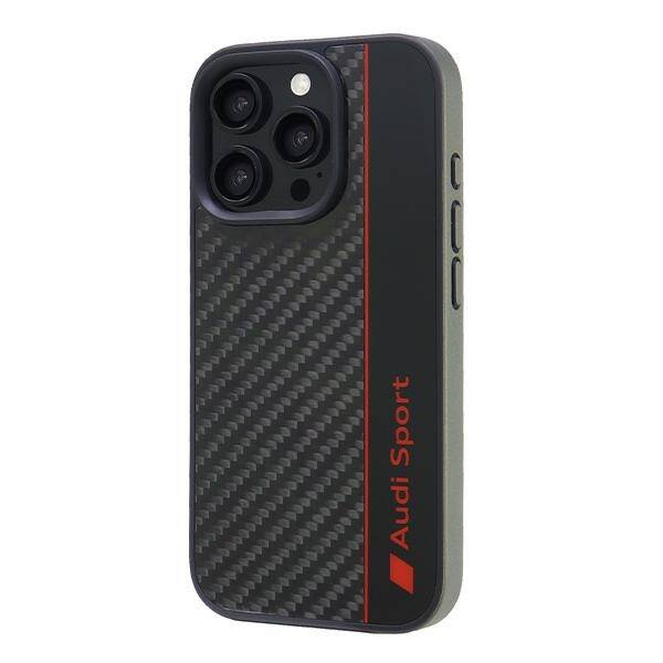 ETUI DO IPHONE 16 PRO 6.3" AUDI CARBON FIBER STRIPE CZARNE