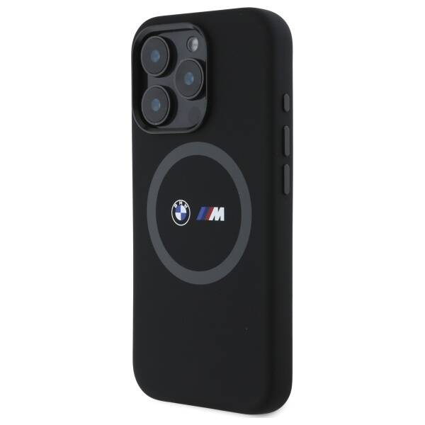 ETUI DO IPHONE 16 PRO 6.3" BMW M SILICONE PRINTED RING MAGSAFE CZARNE