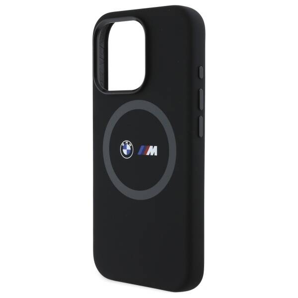 ETUI DO IPHONE 16 PRO 6.3" BMW M SILICONE PRINTED RING MAGSAFE CZARNE