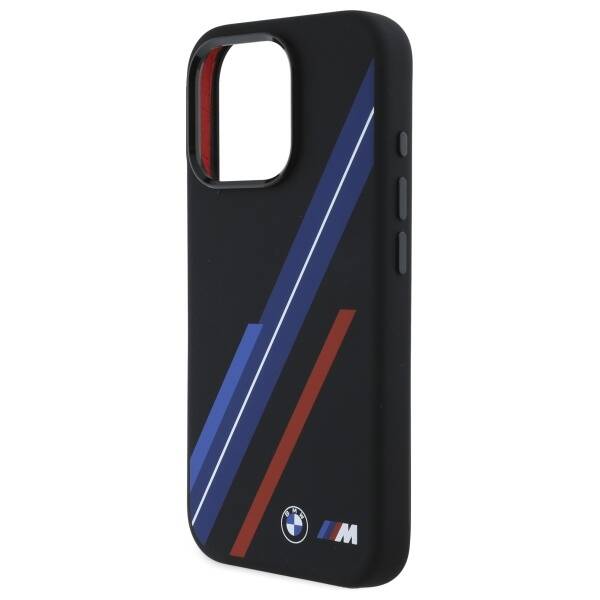 ETUI DO IPHONE 16 PRO 6.3" BMW SILICONE RANDOM LINES MAGSAFE CZARNE