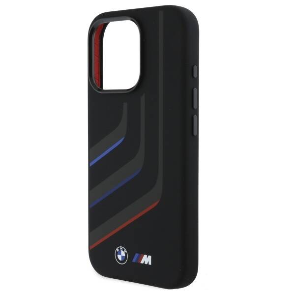 ETUI DO IPHONE 16 PRO 6.3" BMW SILICONE TURNING LINES MAGSAFE CZARNE