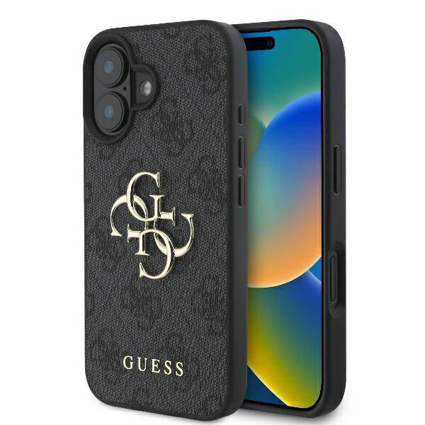 ETUI DO IPHONE 16 PRO 6.3" GUESS 4G BIG LOGO CZARNE