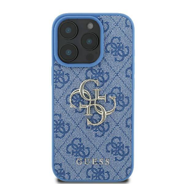 ETUI DO IPHONE 16 PRO 6.3" GUESS 4G BIG LOGO NIEBIESKIE