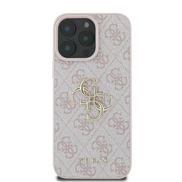 ETUI DO IPHONE 16 PRO 6.3" GUESS 4G BIG LOGO RÓŻOWE