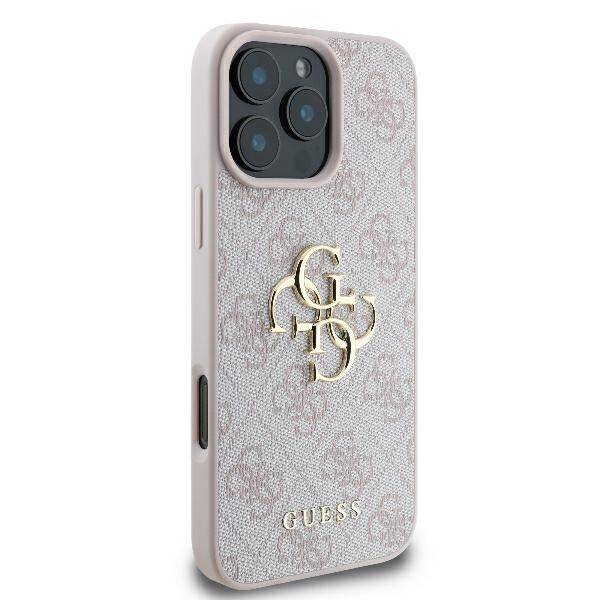 ETUI DO IPHONE 16 PRO 6.3" GUESS 4G BIG LOGO RÓŻOWE